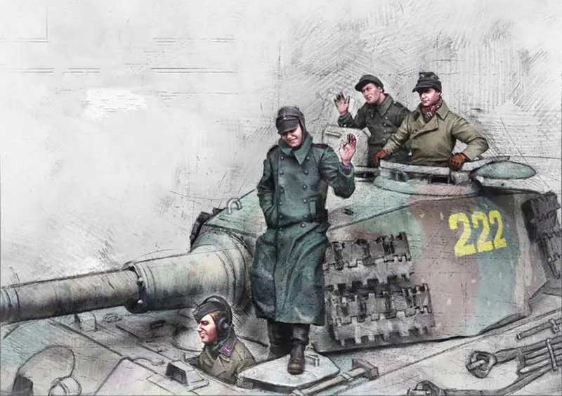 Члены экипажа немецкого танка в масштабе 1/35, четверо Приветствующих Людей, Не танковые миниатюры, Неокрашенные, сборка своими руками, Статические наборы моделей из смолы GK Изображение 0