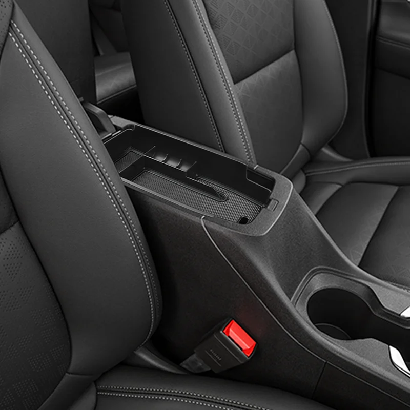 Ящик Для Хранения Центрального Подлокотника Автомобиля Chevy Bolt EUV EV 2022 2023 Вставка ABS Черный Лоток Для Материалов Модернизированная Пластиковая Коробка-Органайзер Изображение 4